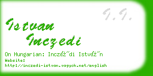 istvan inczedi business card